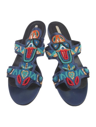 Stella McCartney Satin Printed Slides