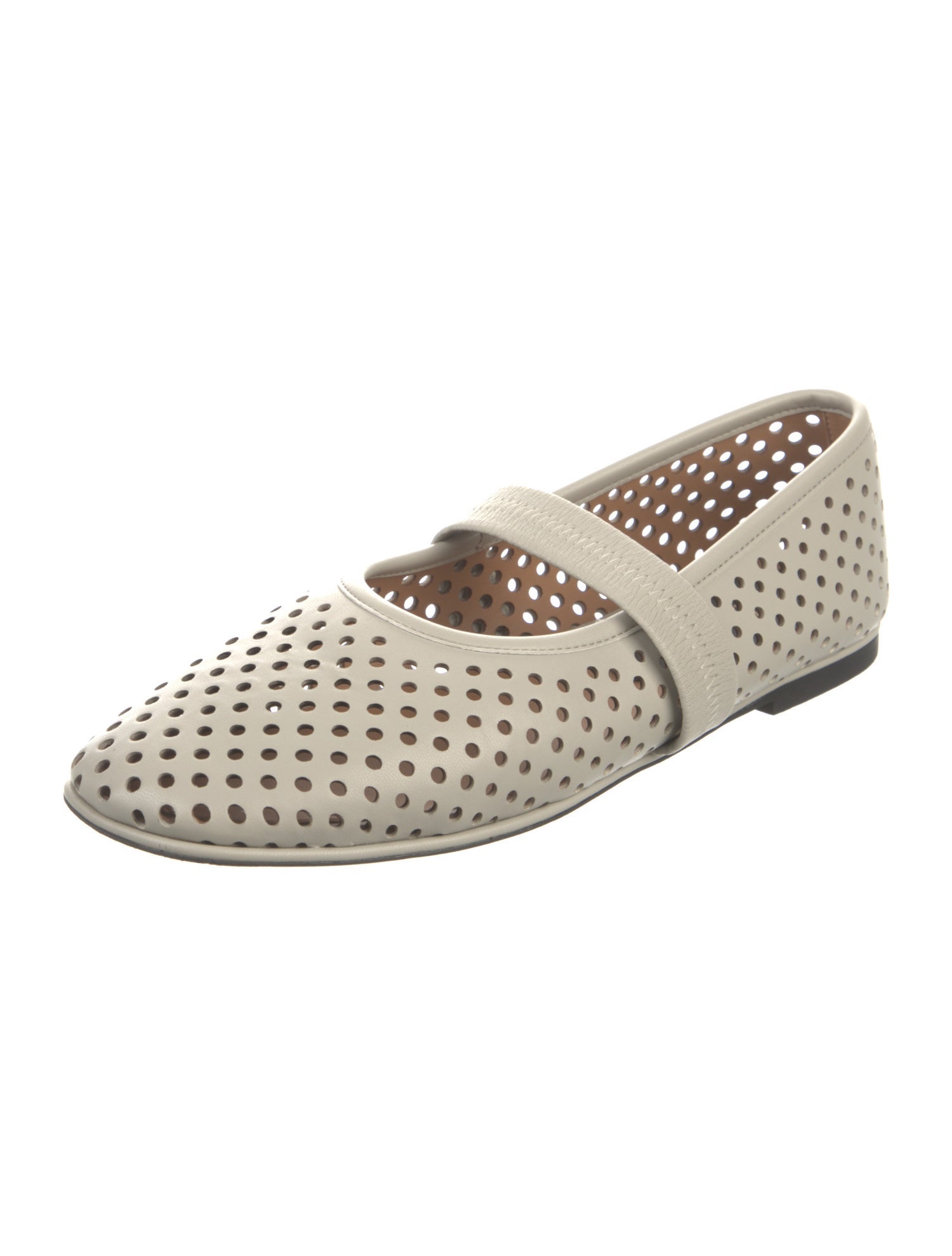 Stella McCartney Leather Lasercut Accents Mary Jane Flats