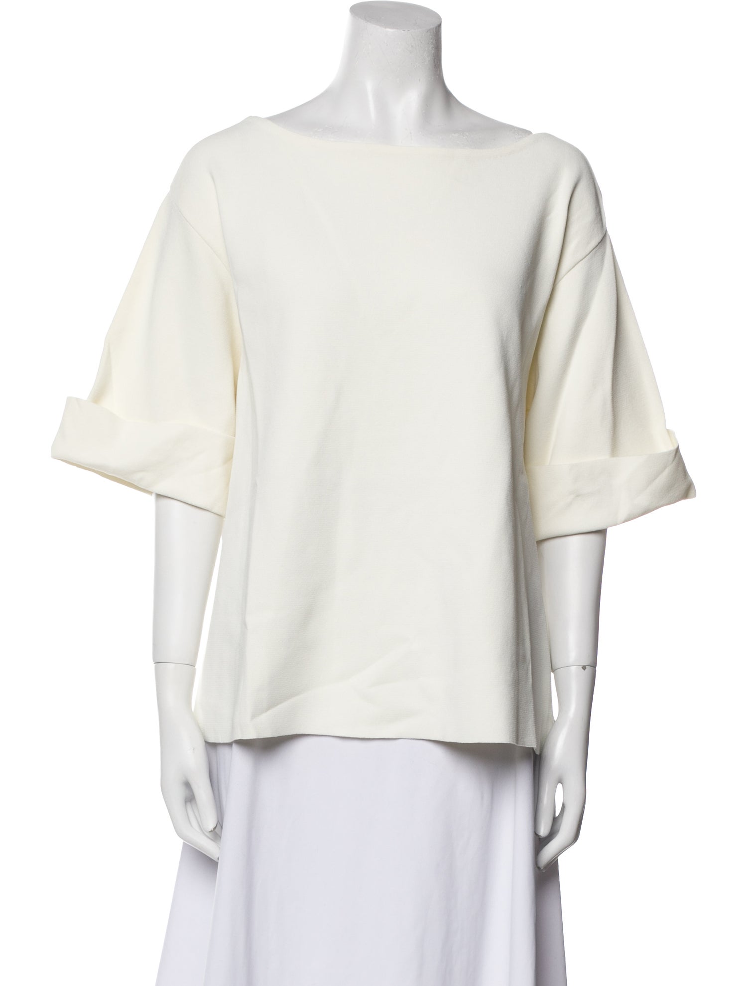 Stella McCartney Bateau Neckline Short Sleeve Blouse