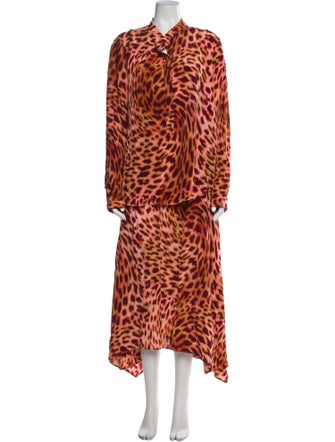 Stella McCartney Silk Animal Print Skirt Set