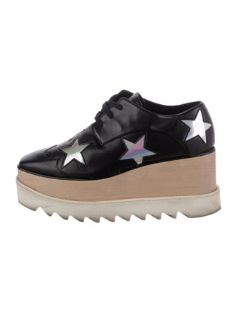 Stella McCartney Leather Colorblock Pattern Pumps