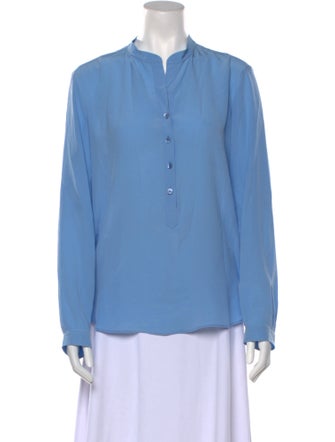 Stella McCartney Silk Mock Neck Blouse