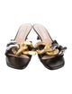 Stella McCartney Vegan Leather Chain-Link Accents Slides