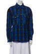 Stella McCartney Plaid Print Long Sleeve Button-Up Top
