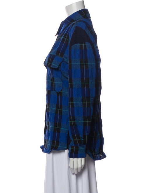 Stella McCartney Plaid Print Long Sleeve Button-Up Top