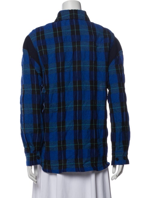 Stella McCartney Plaid Print Long Sleeve Button-Up Top