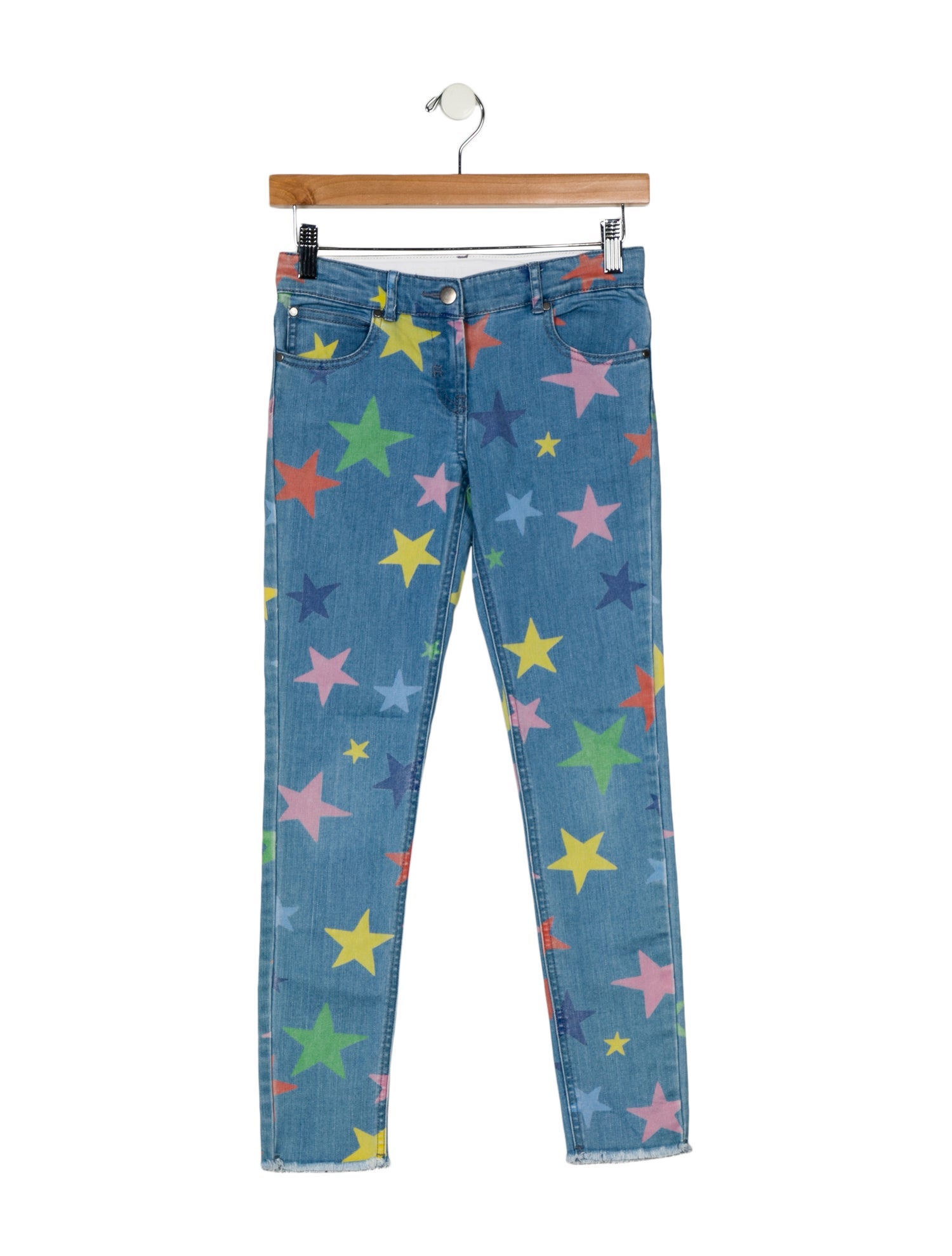 Stella McCartney kid girls' blue multicolored denim jeans