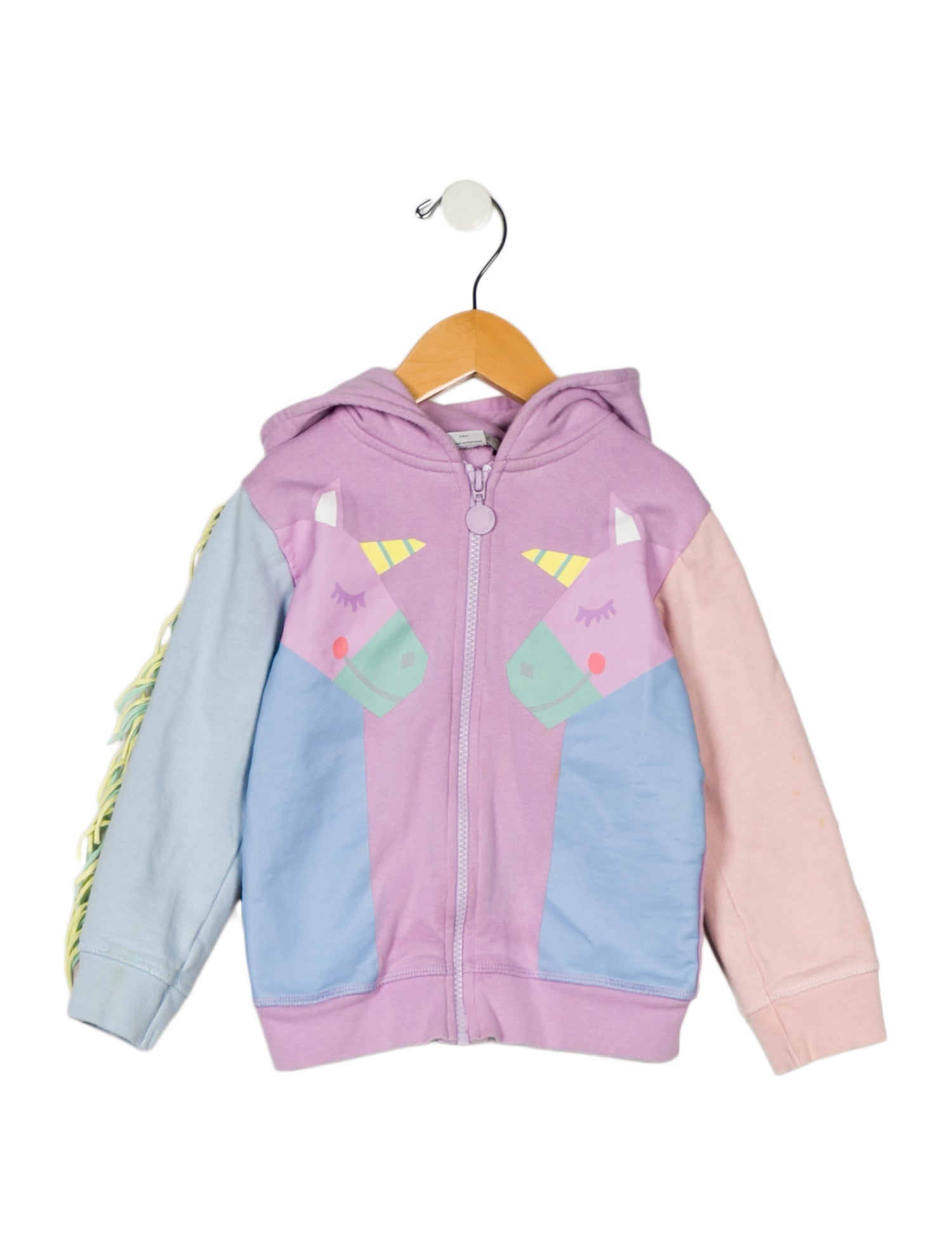 Stella McCartney toddler girls' purple multicolored hoodie jacket