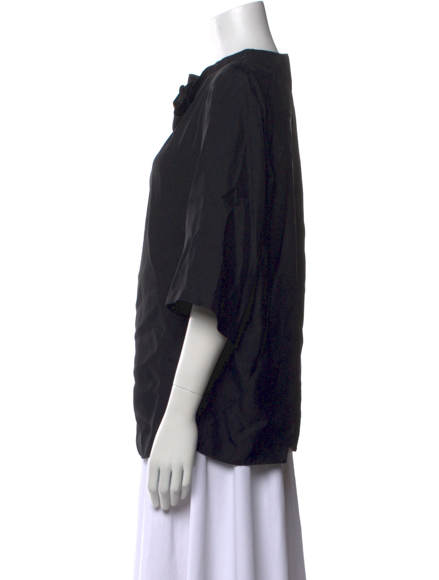 Stella McCartney Mock Neck Three-Quarter Sleeve Blouse