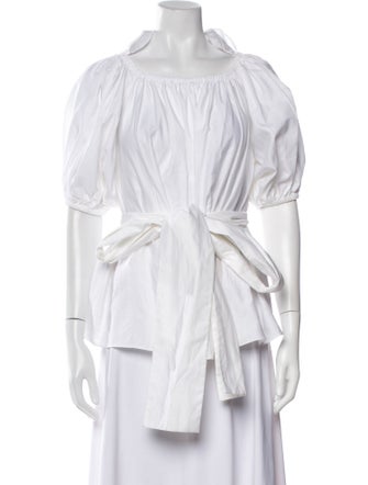 Stella McCartney Off-The-Shoulder Three-Quarter Sleeve Blouse