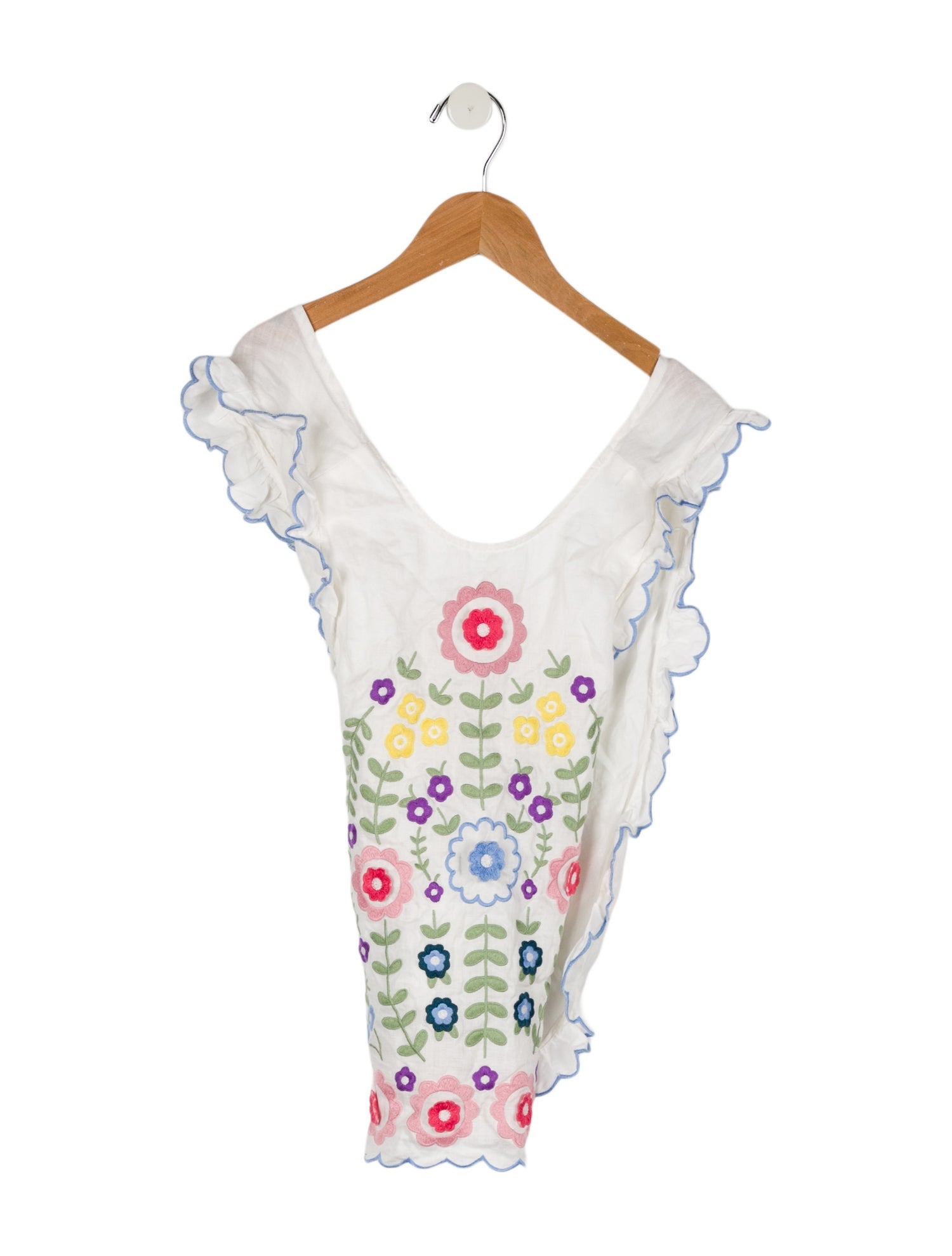 Stella McCartney Girls' Floral Embroidered Sleeveless Top