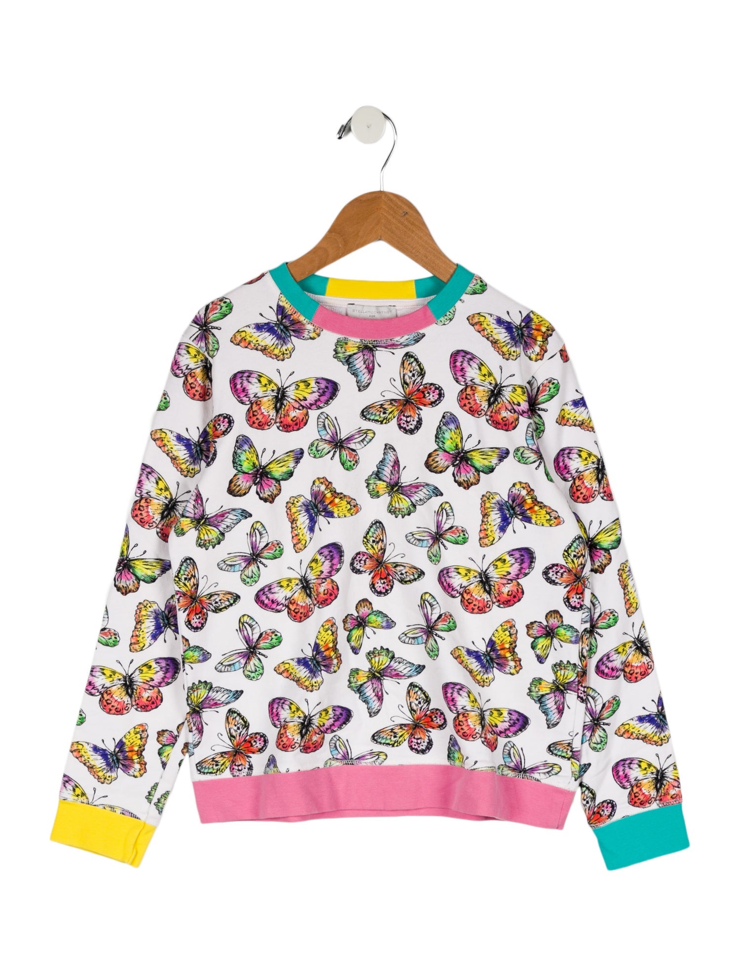 Stella McCartney Girls' Butterfly Printed Crew Neck Sweatshirt