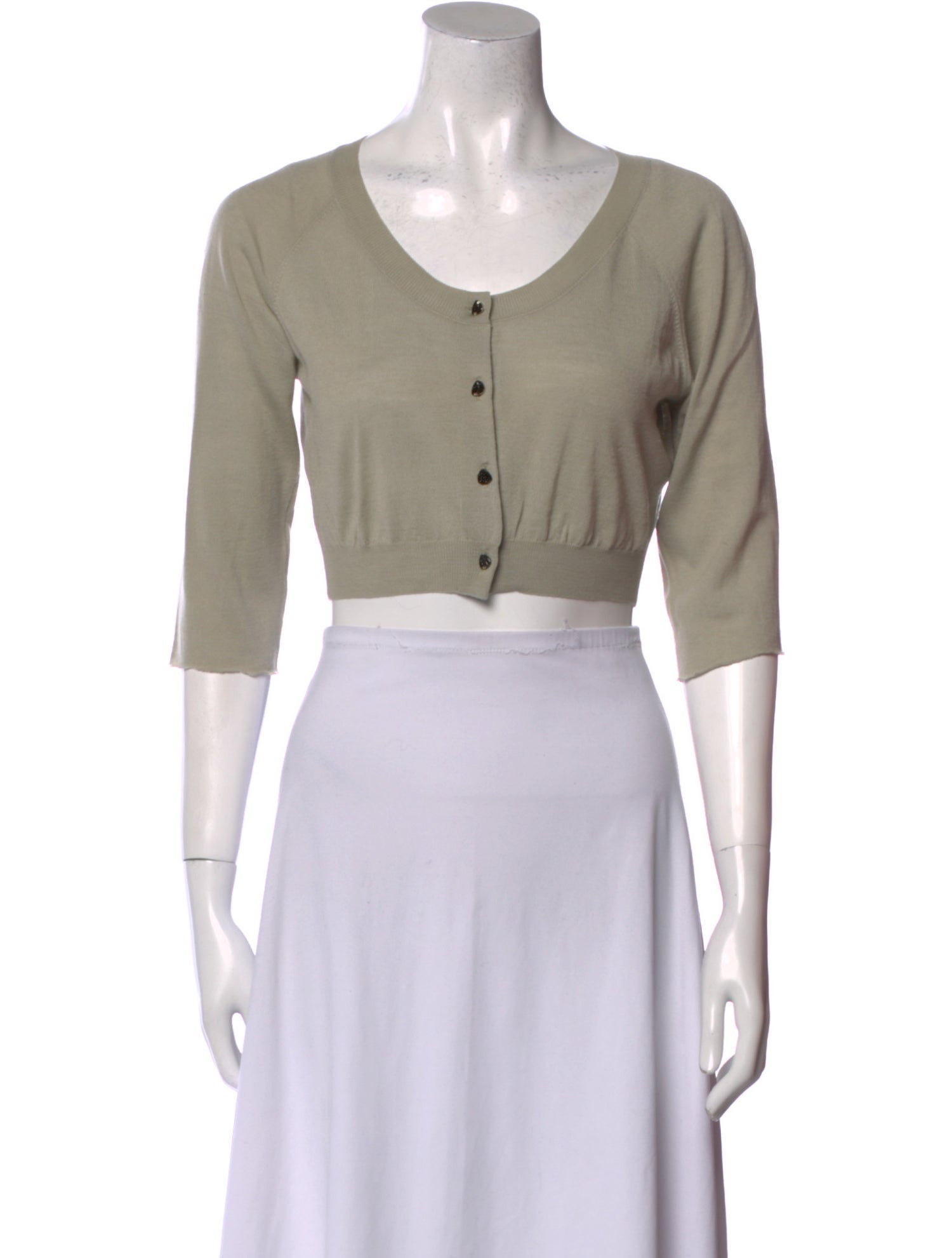 Stella McCartney Baby Alpaca Scoop Neck Crop Top