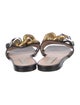 Stella McCartney Leather Chain-Link Accents Slides