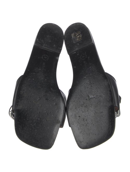 Stella McCartney Leather Chain-Link Accents Slides