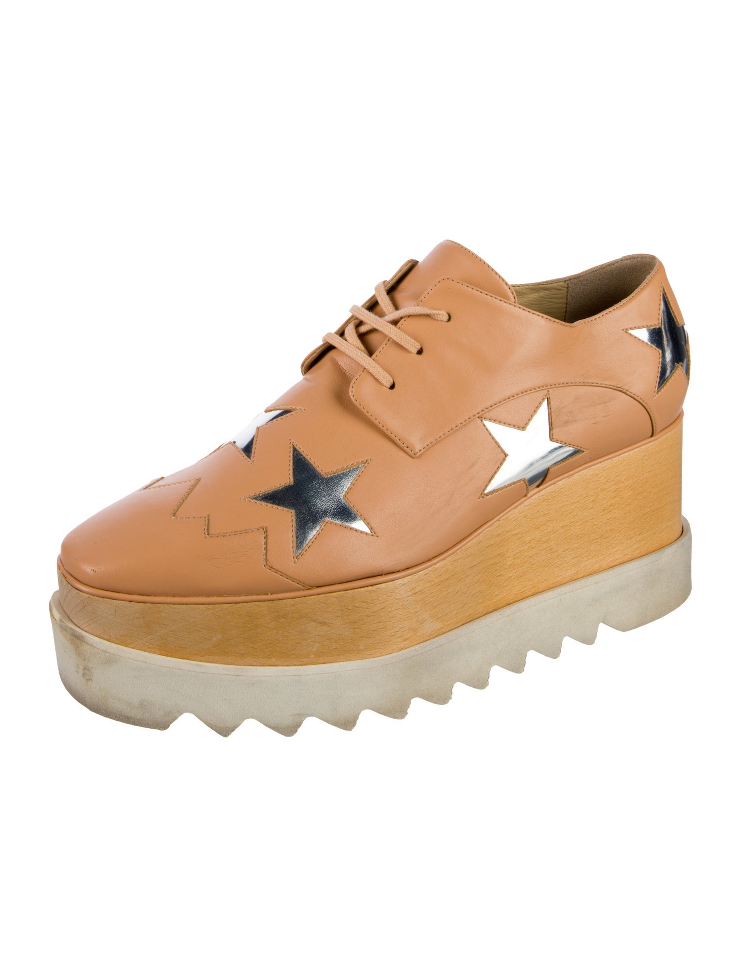 Stella McCartney Leather Printed Oxfords