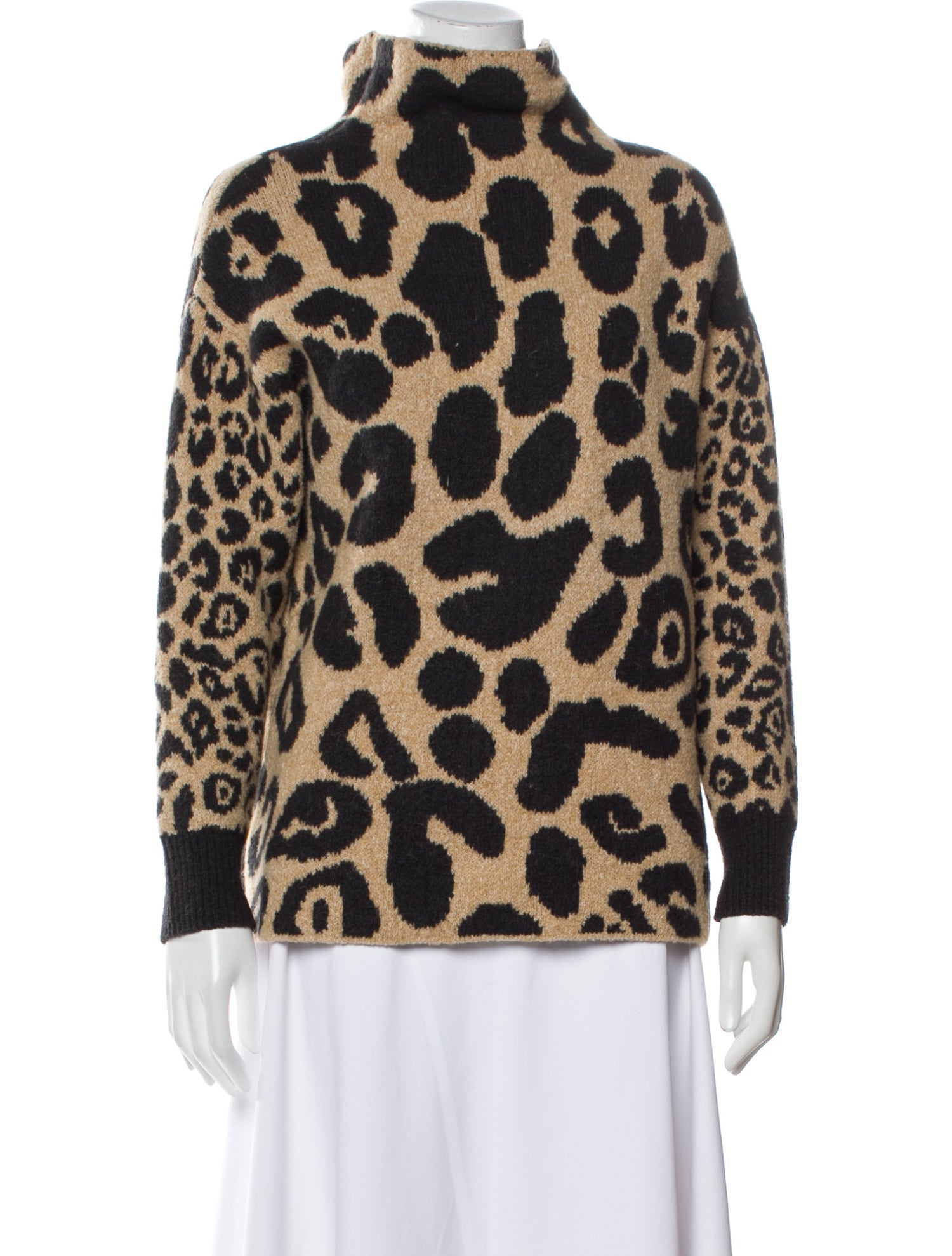Stella McCartney Animal Print Turtleneck Sweater