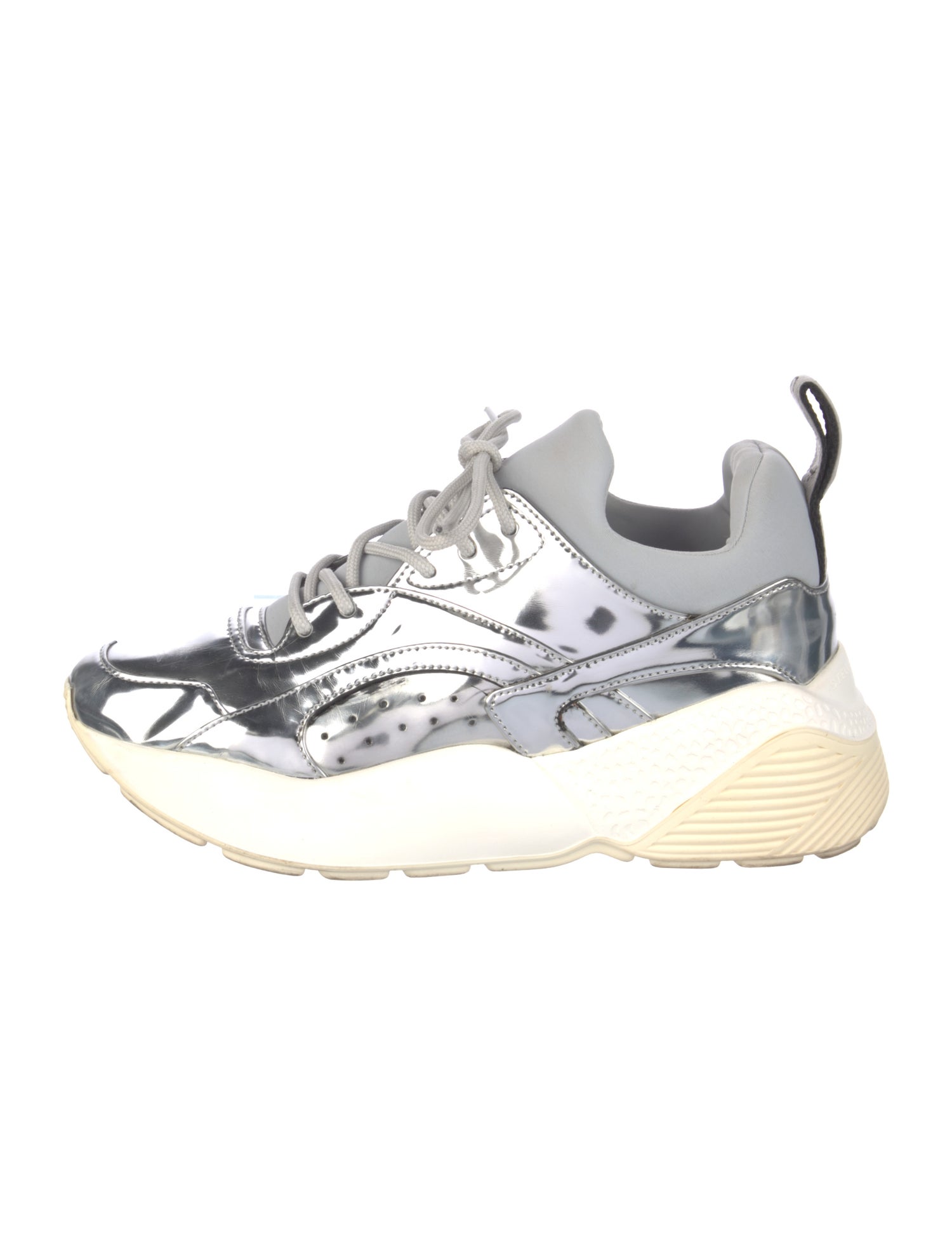 Stella McCartney Vegetarian Patent Leather Printed Chunky Sneakers