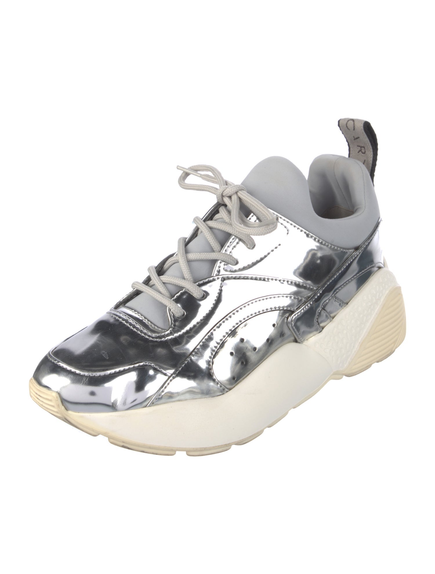 Stella McCartney Vegetarian Patent Leather Printed Chunky Sneakers