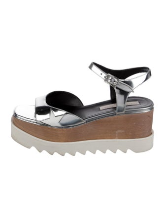 Stella McCartney Vegetarian Patent Leather Slingback Sandals