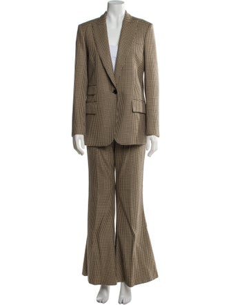 Stella McCartney Wool Houndstooth Print Pant Set