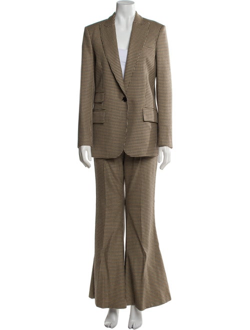 Stella McCartney Wool Houndstooth Print Pant Set