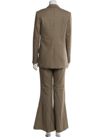 Stella McCartney Wool Houndstooth Print Pant Set