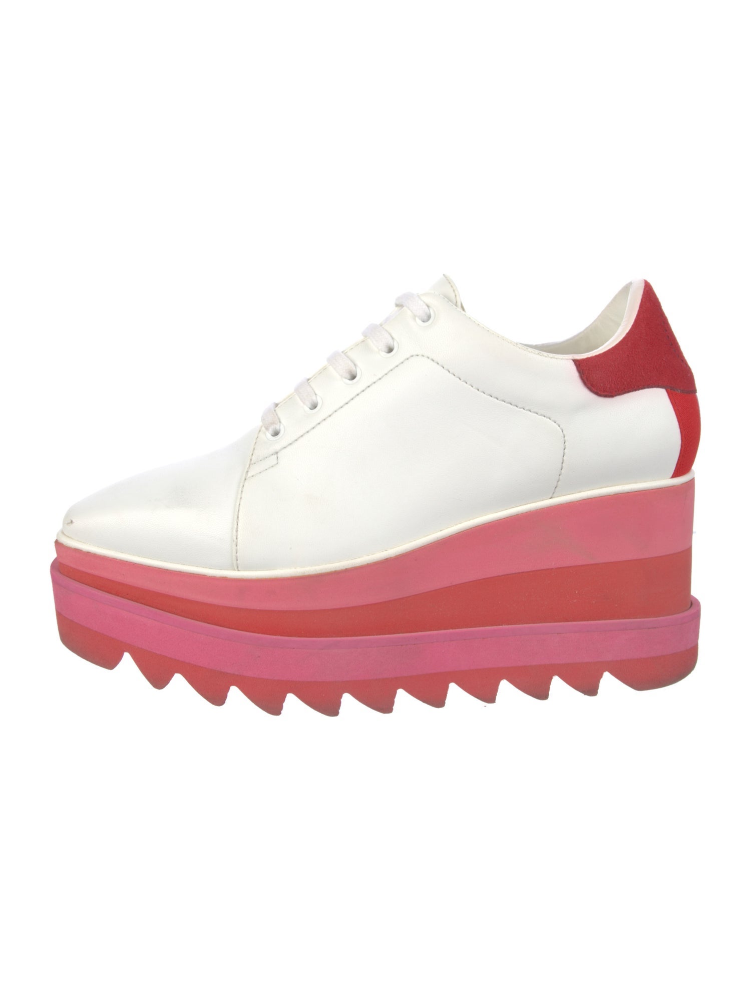 Stella McCartney Leather Wedge Sneakers