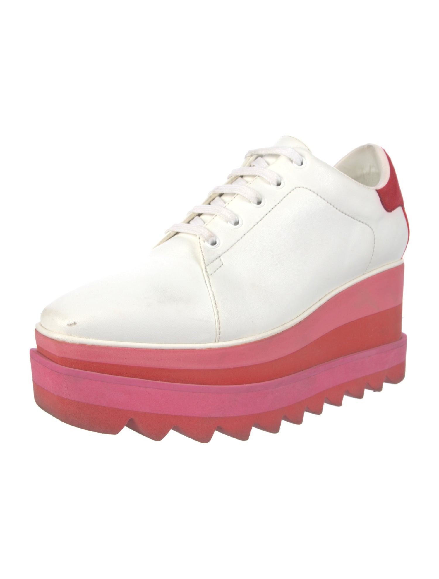 Stella McCartney Leather Wedge Sneakers