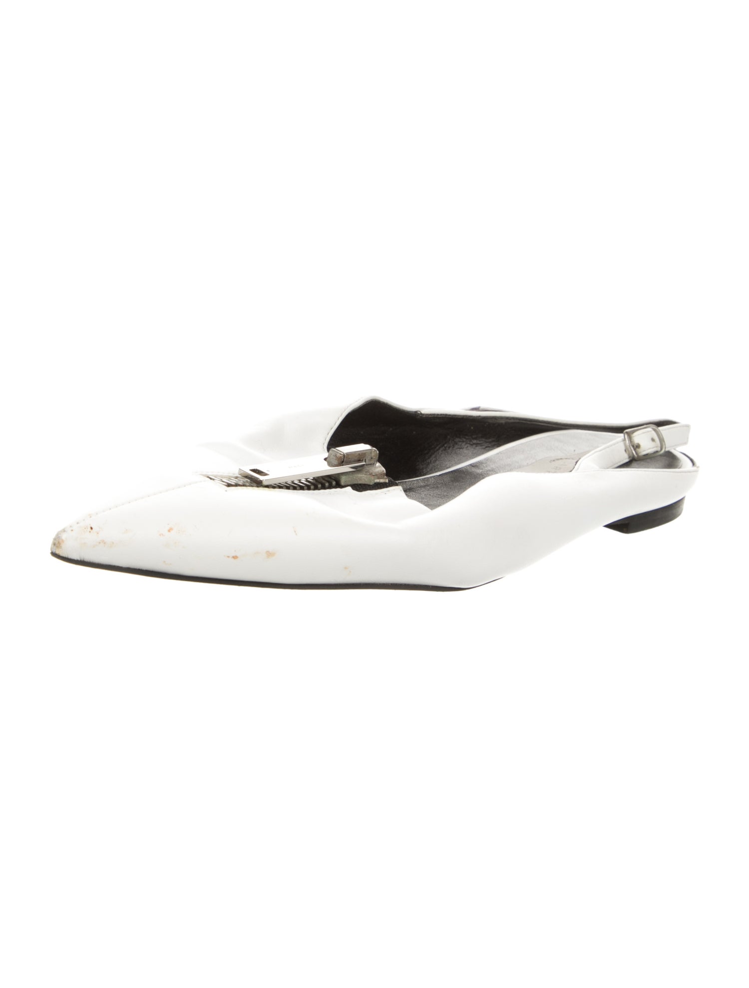 Stella McCartney Vegetarian Leather Slingback Flats