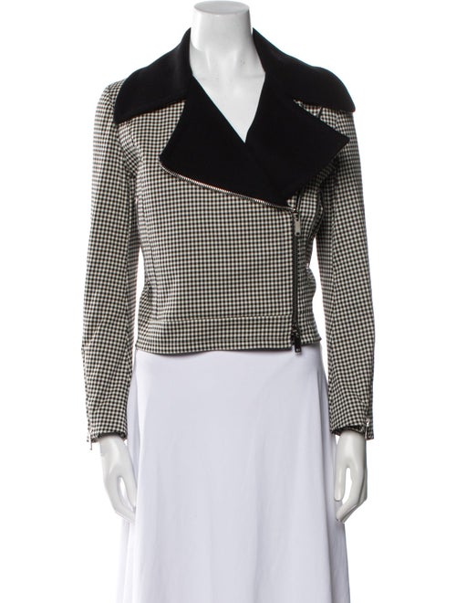 Stella McCartney Plaid Print Biker Jacket