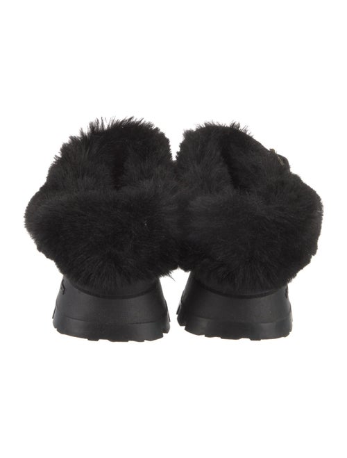 Stella McCartney Vegan Leather Faux Fur Trim Flats