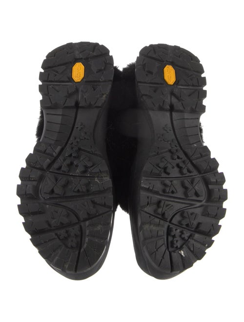 Stella McCartney Vegan Leather Faux Fur Trim Flats