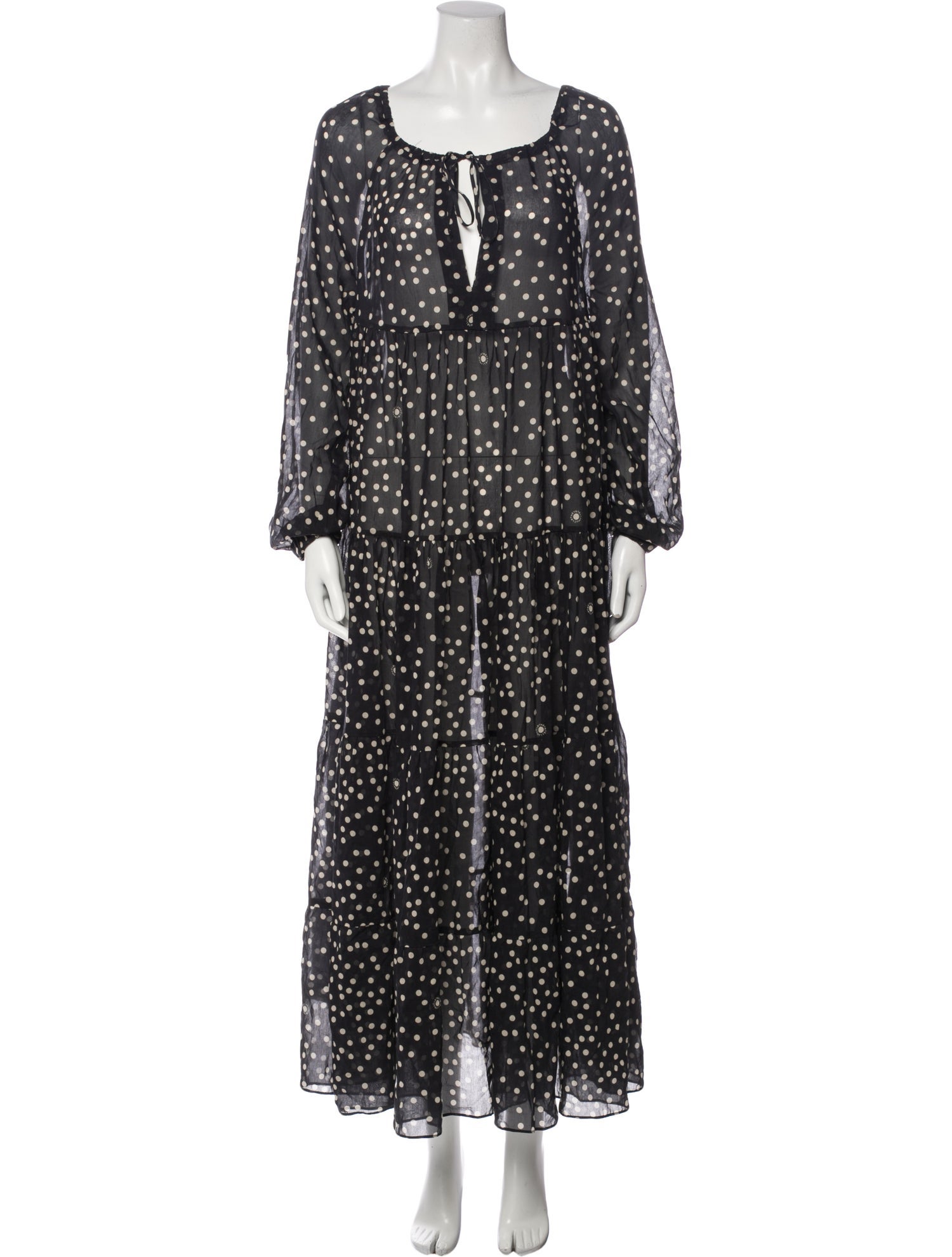 Stella McCartney Polka Dot Print Long Dress