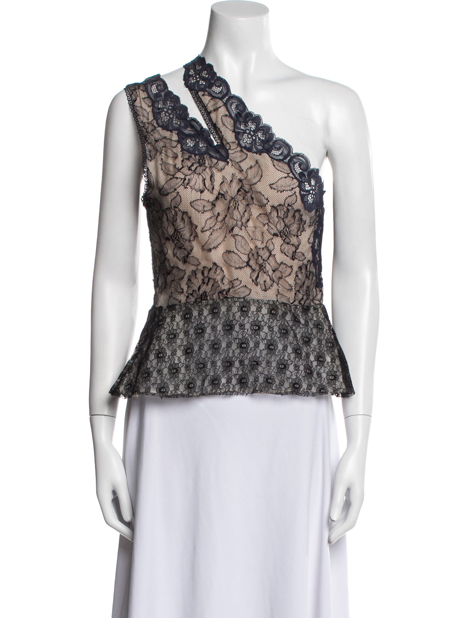 Stella McCartney Floral Print One-Shoulder Top