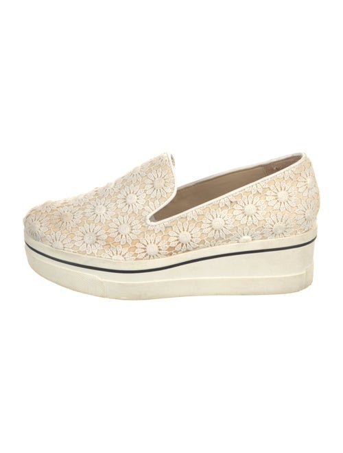 Stella McCartney Canvas Embroidered Accent Loafers