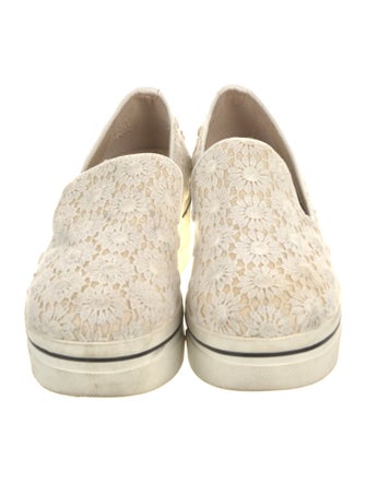 Stella McCartney Canvas Embroidered Accent Loafers