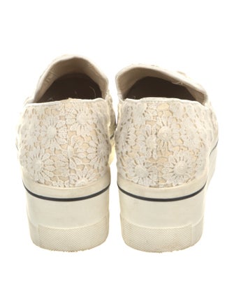 Stella McCartney Canvas Embroidered Accent Loafers