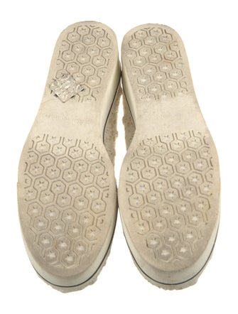 Stella McCartney Canvas Embroidered Accent Loafers