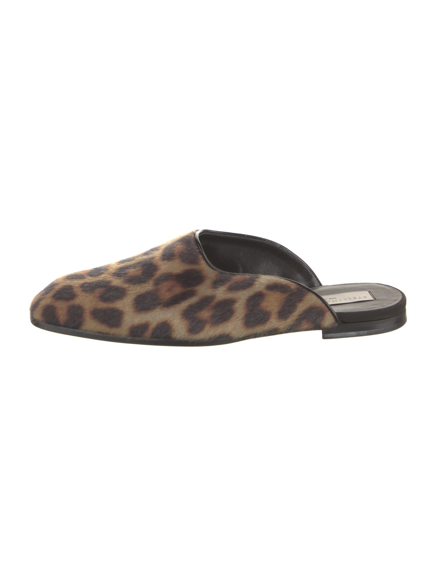 Stella McCartney Faux Fur Animal Print Mules