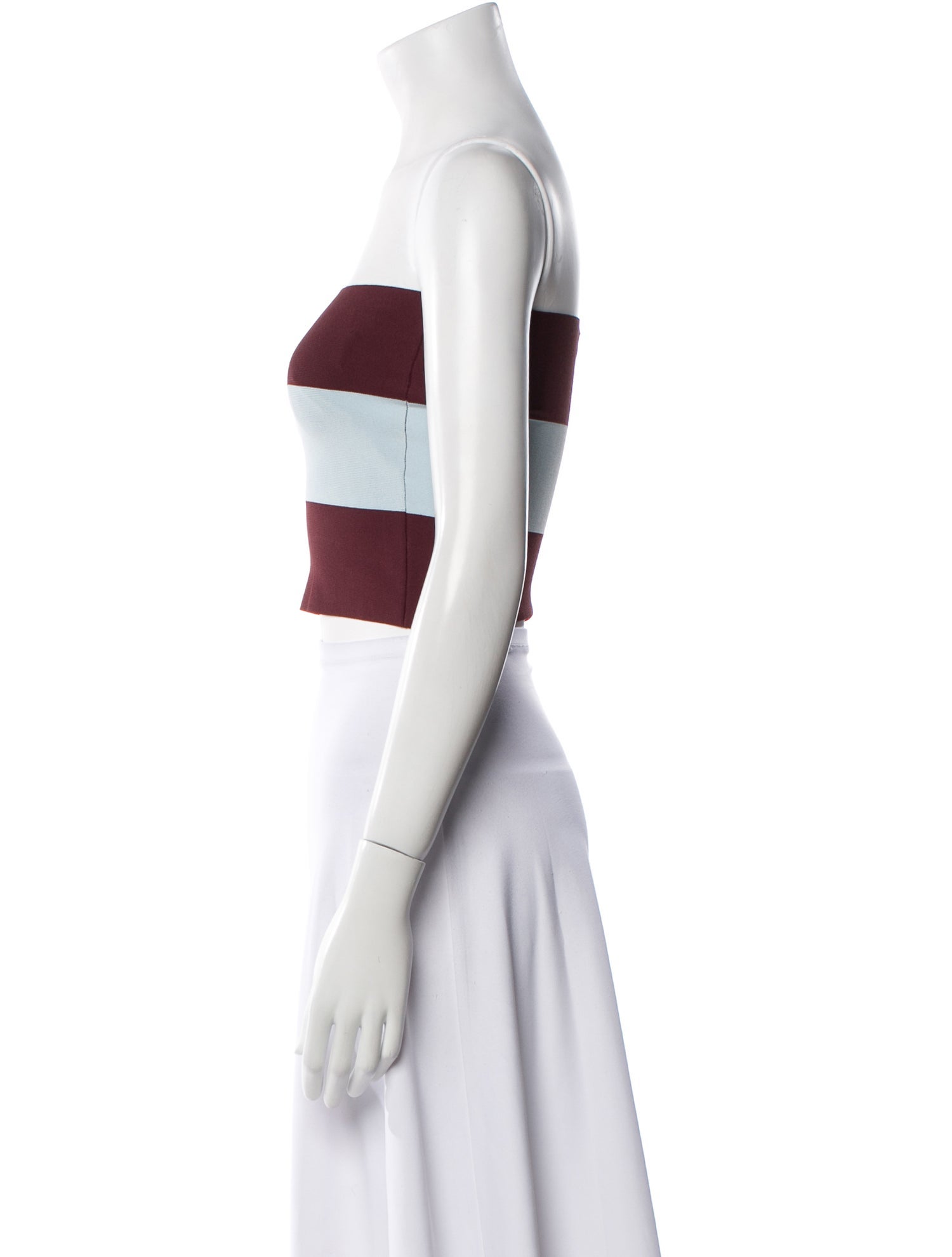 Stella McCartney Striped Strapless Crop Top