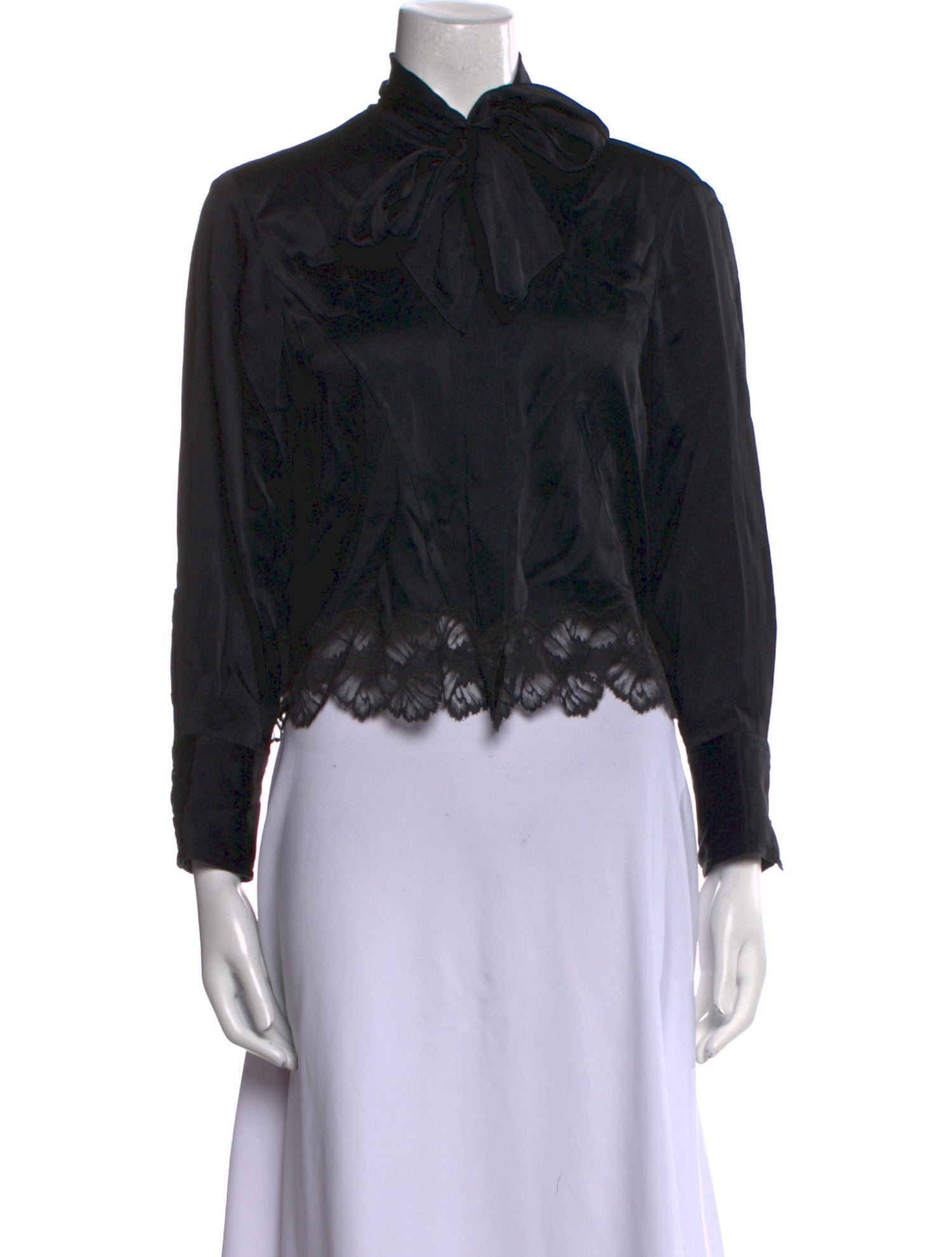 Stella McCartney Mock Neck Long Sleeve Crop Top