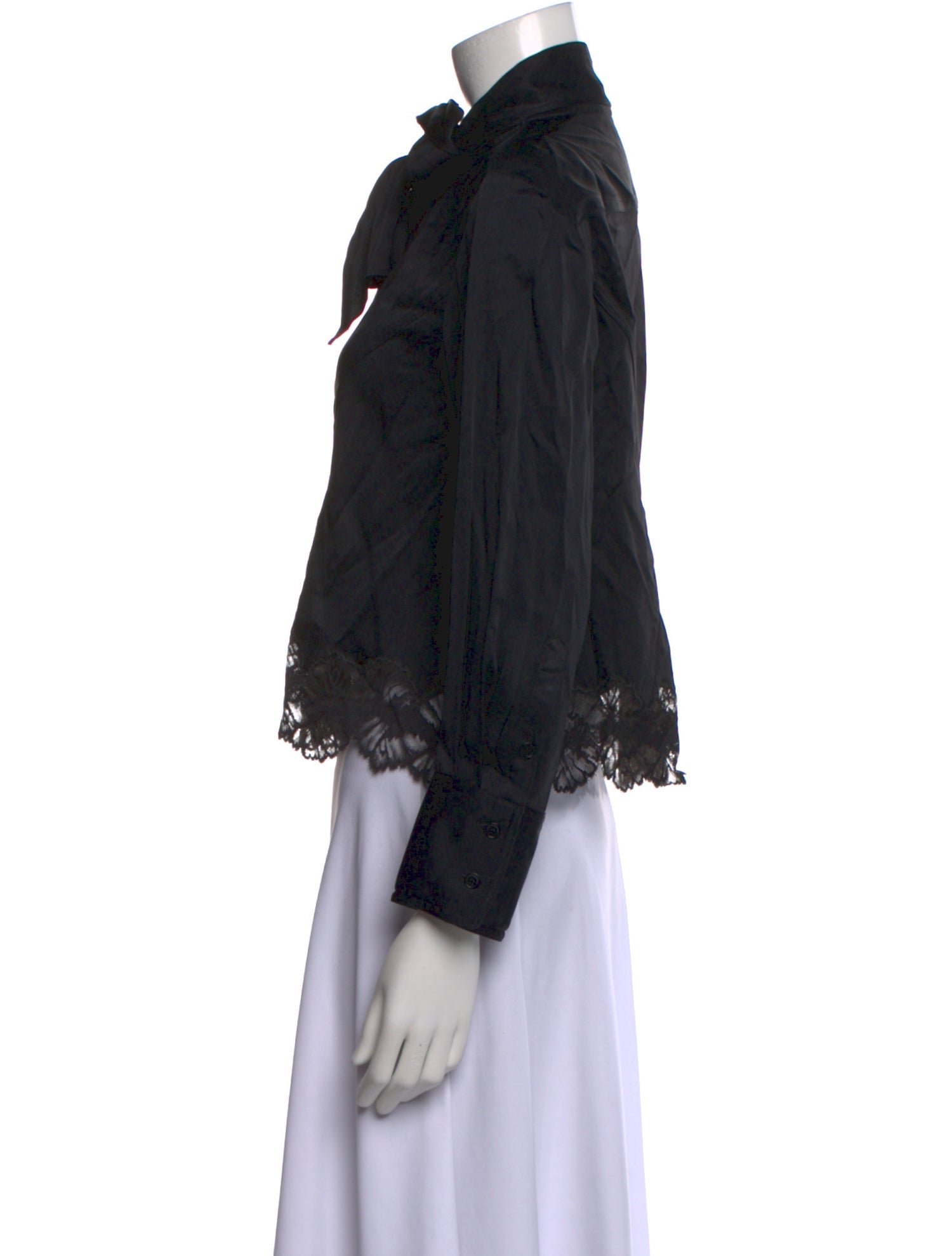 Stella McCartney Mock Neck Long Sleeve Crop Top