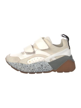 Stella McCartney Leather Colorblock Pattern Chunky Sneakers