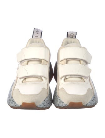 Stella McCartney Leather Colorblock Pattern Chunky Sneakers