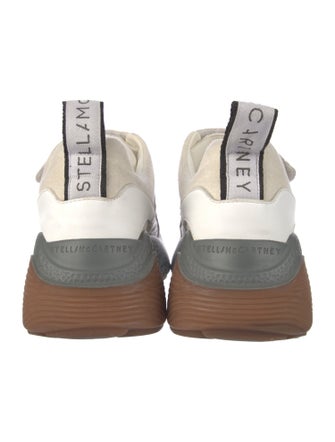 Stella McCartney Leather Colorblock Pattern Chunky Sneakers
