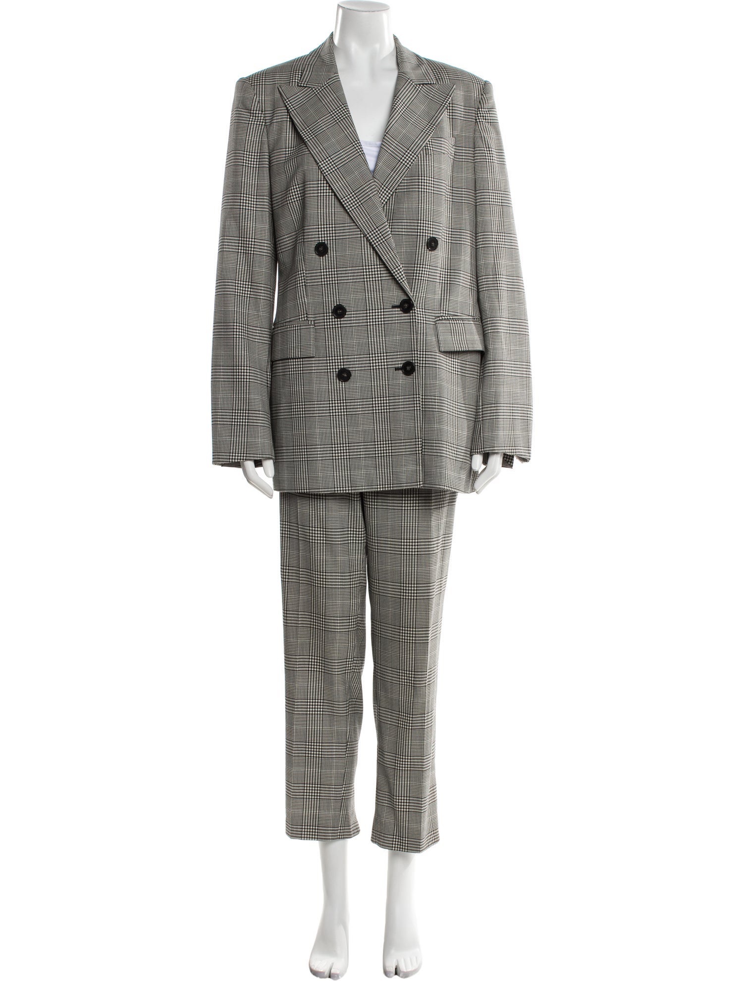 Stella McCartney Plaid Print Embroidered Accent Pantsuit w/ Tags