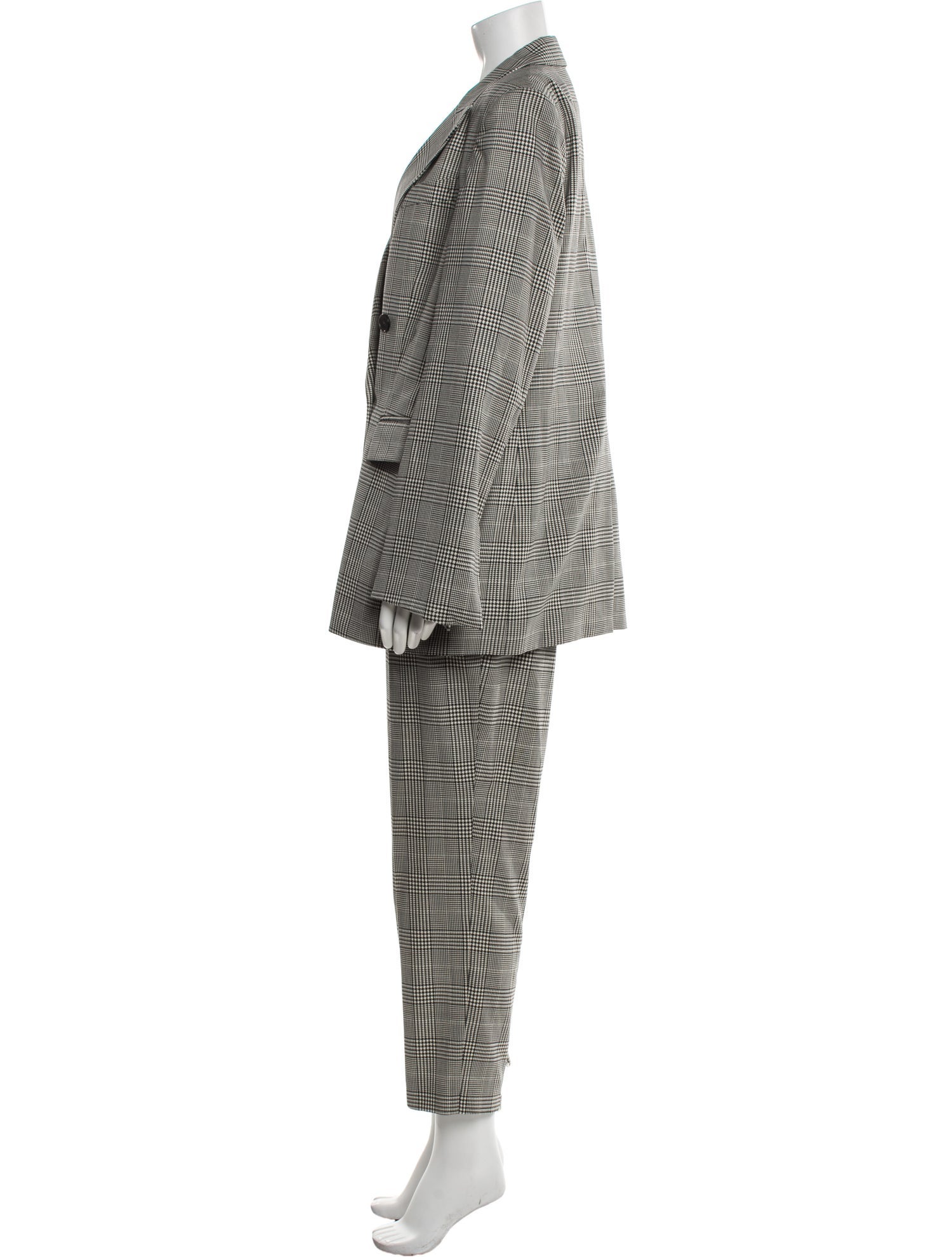 Stella McCartney Plaid Print Embroidered Accent Pantsuit w/ Tags