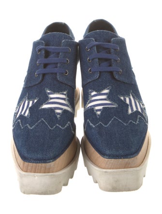 Stella McCartney Denim Patterned Oxfords