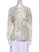 Stella McCartney Silk Polka Dot Print Button-Up Top
